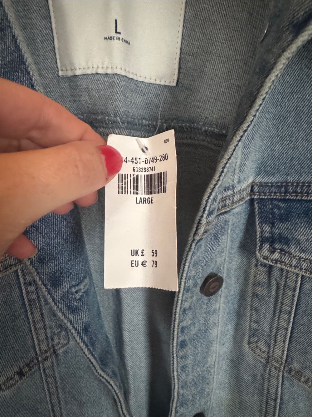 Hollister Jean Jacket Medium-Light Wash Size L - Picture 5 of 8
